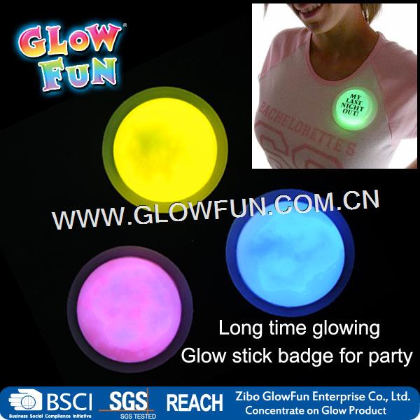 Glow Stick Badge 3inch Round Badge