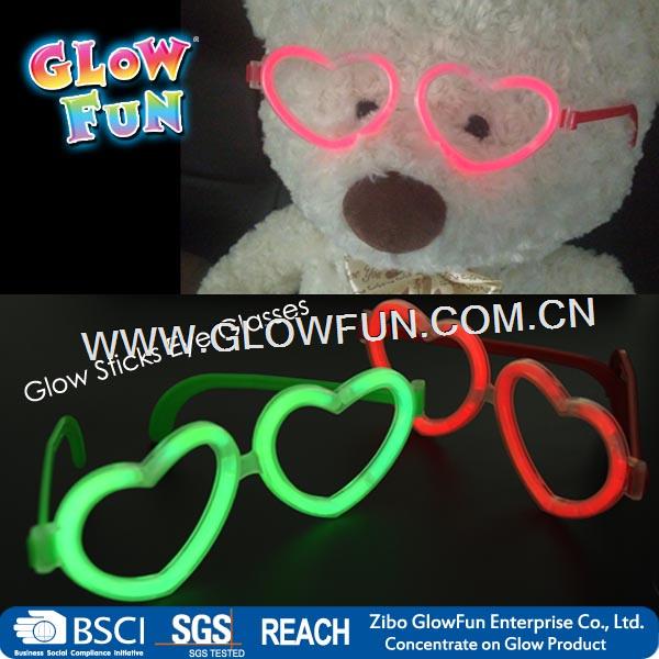 Multi Color Glow Sticks Heart Shaped Glasses Light Party
