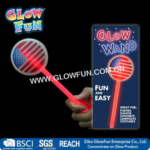Glow National Flag Wand for USA National's Day, Glow Stick