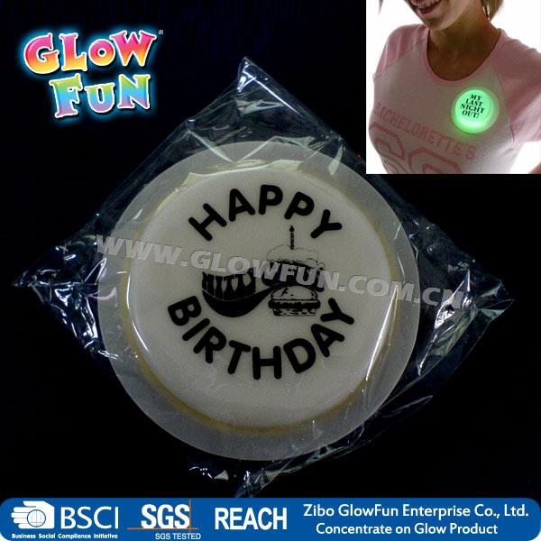 3inch Round Glow Badge promotion